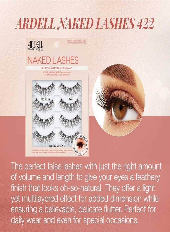 Ardell Strip Lashes Naked Lashes #422 - Invisiband, Comfortable False Eyelashes, 2 Pack - Image 3